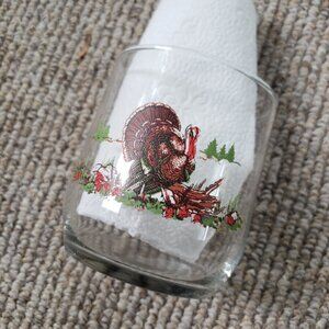 Vintage Sunoco North American Wildlife Collector Drinking Glasses: Wild Turkey